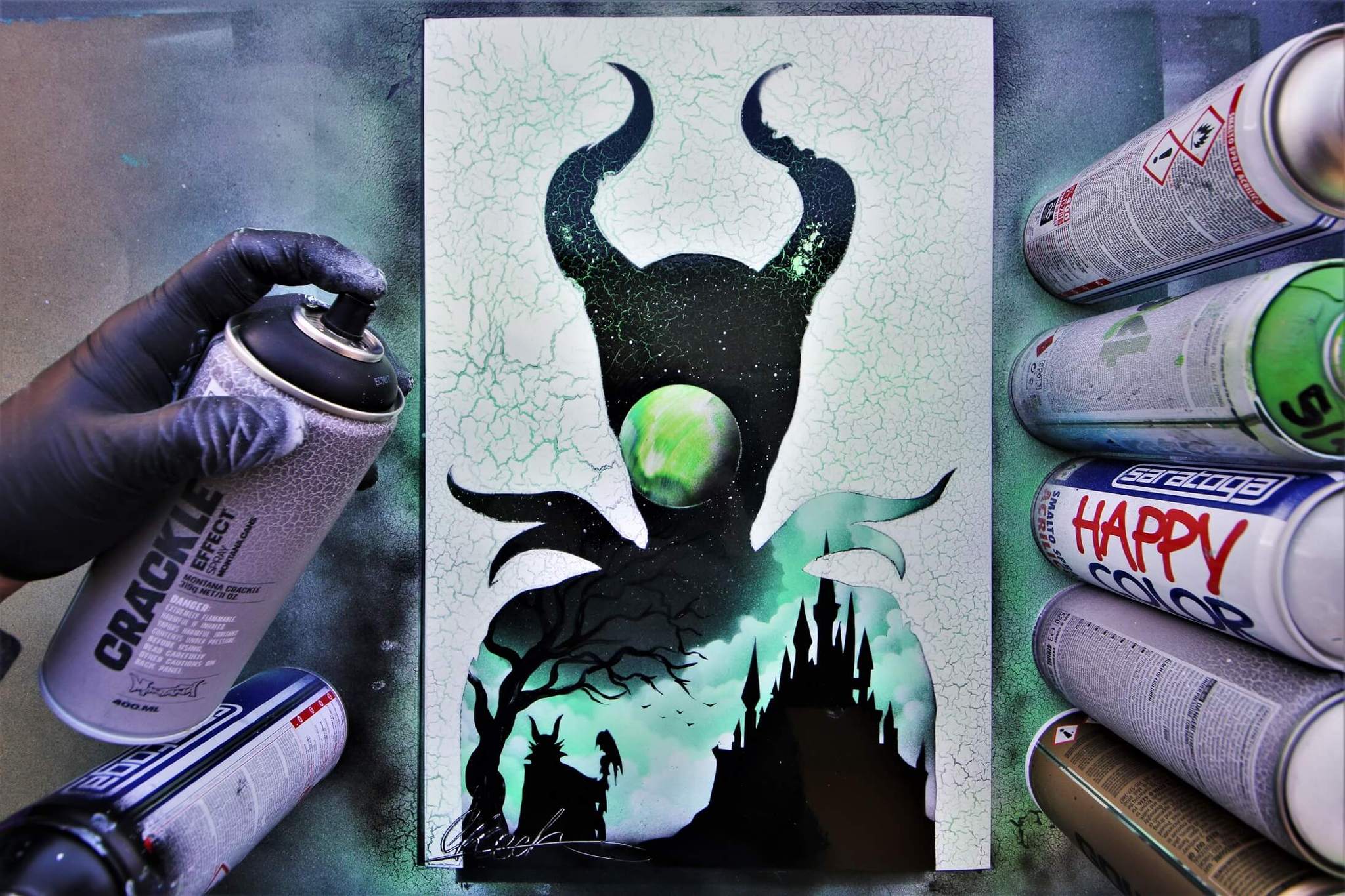 2048x1366 Maleficent Skech Art - Maleficent Painting