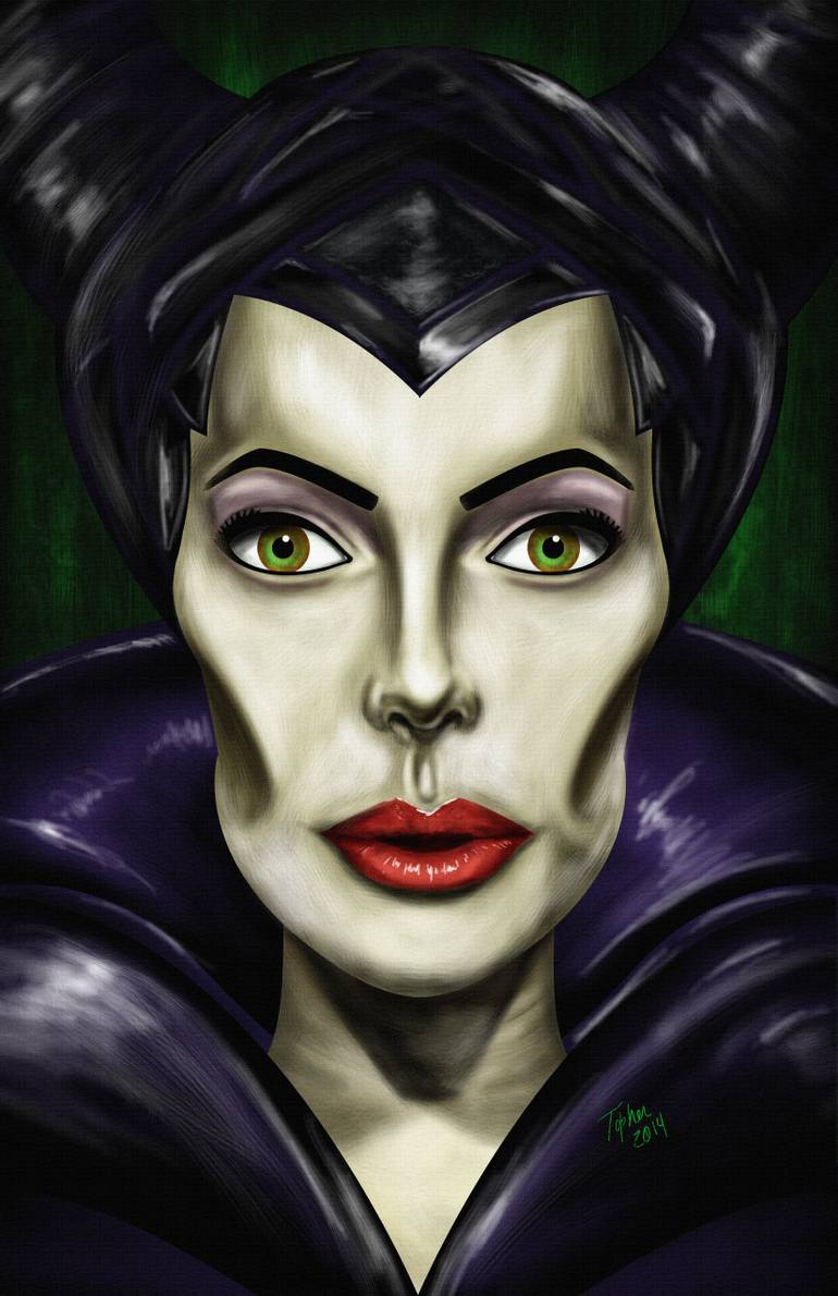 770x1190 Saatchi Art Maleficent Painting By Topher Adam - Maleficent Painting