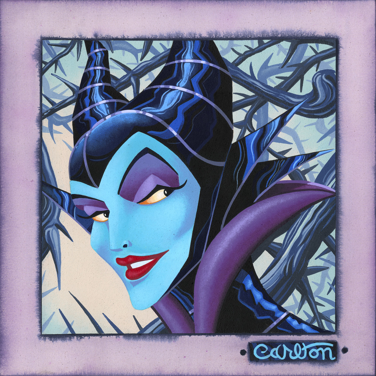 1200x1200 Twisted And Evil Maleficent Embellished Giclee On Canvas By Trevor - Maleficent Painting