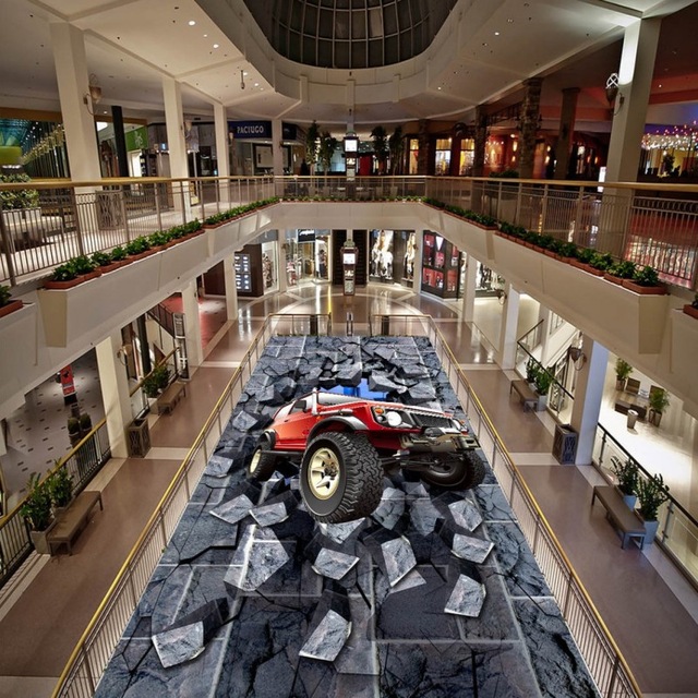 640x640 Free Shipping Custom Car Worn Stone Wall 3d Stereo Painting - Mall Painting