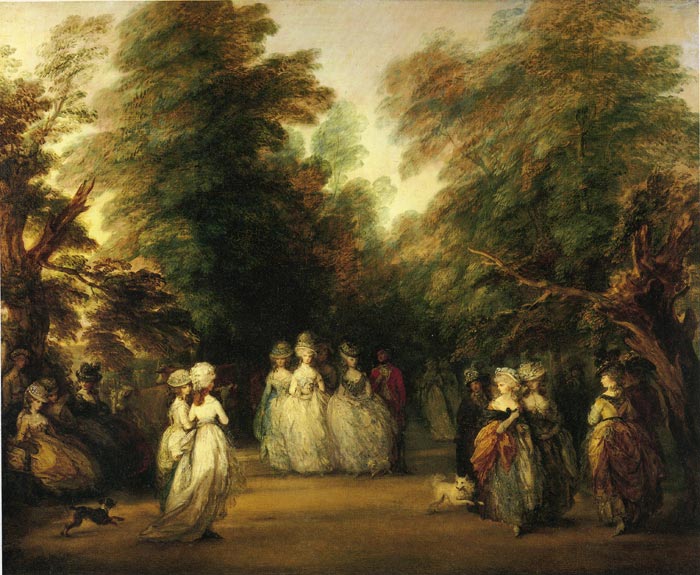 700x575 Oil Painting Reproduction Of Gainsborough The Mall In St. James'S - Mall Painting