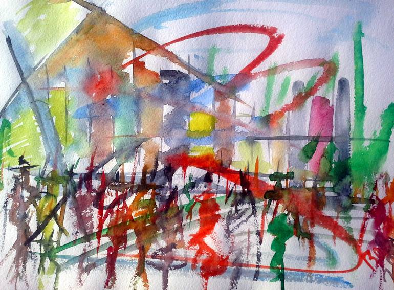 770x567 Saatchi Art To The Mall Painting By Bob Usoroh - Mall Painting