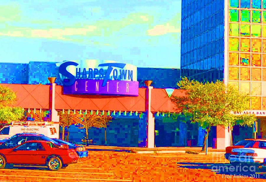 900x615 Sharpstown Mall Painting Photograph By Fred Jinkins - Mall Painting
