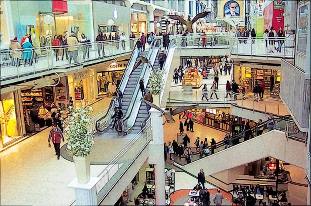 1024x678 Shopping Mall Photo By T Douglas Painting - Mall Painting