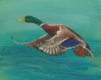 340x270 Mallard Painting Etsy - Mallard Painting
