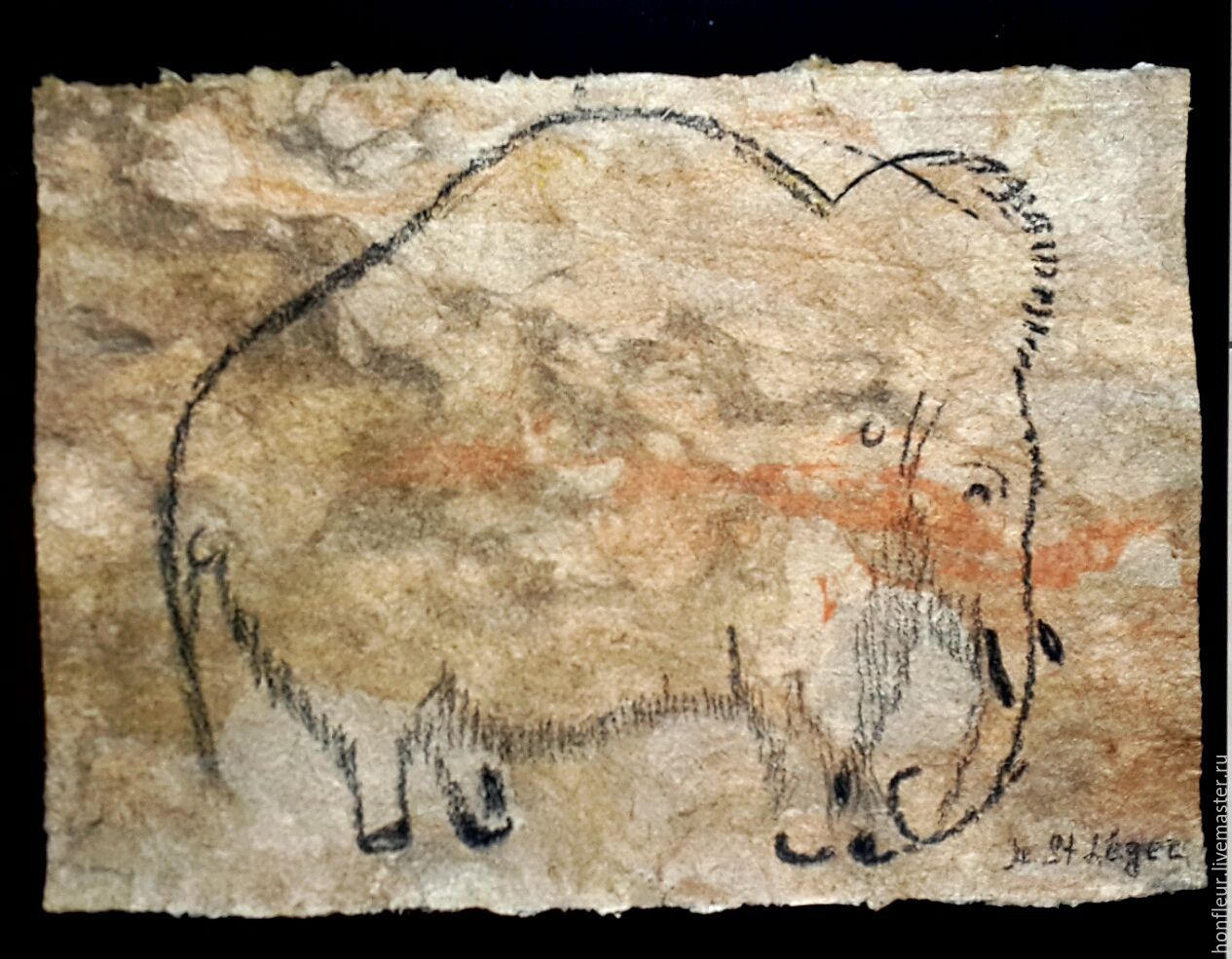 1265x985 Mammoth. The Cave Of Rouffignac Shop Online On Livemaster - Mammoth Painting