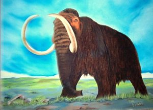 300x215 Wooly Mammoth Painting By Bill Berry - Mammoth Painting