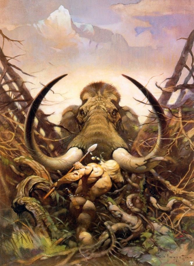 667x912 Frank Frazetta The Mammoth Painting Best Paintings For Sale - Mammoth Painting