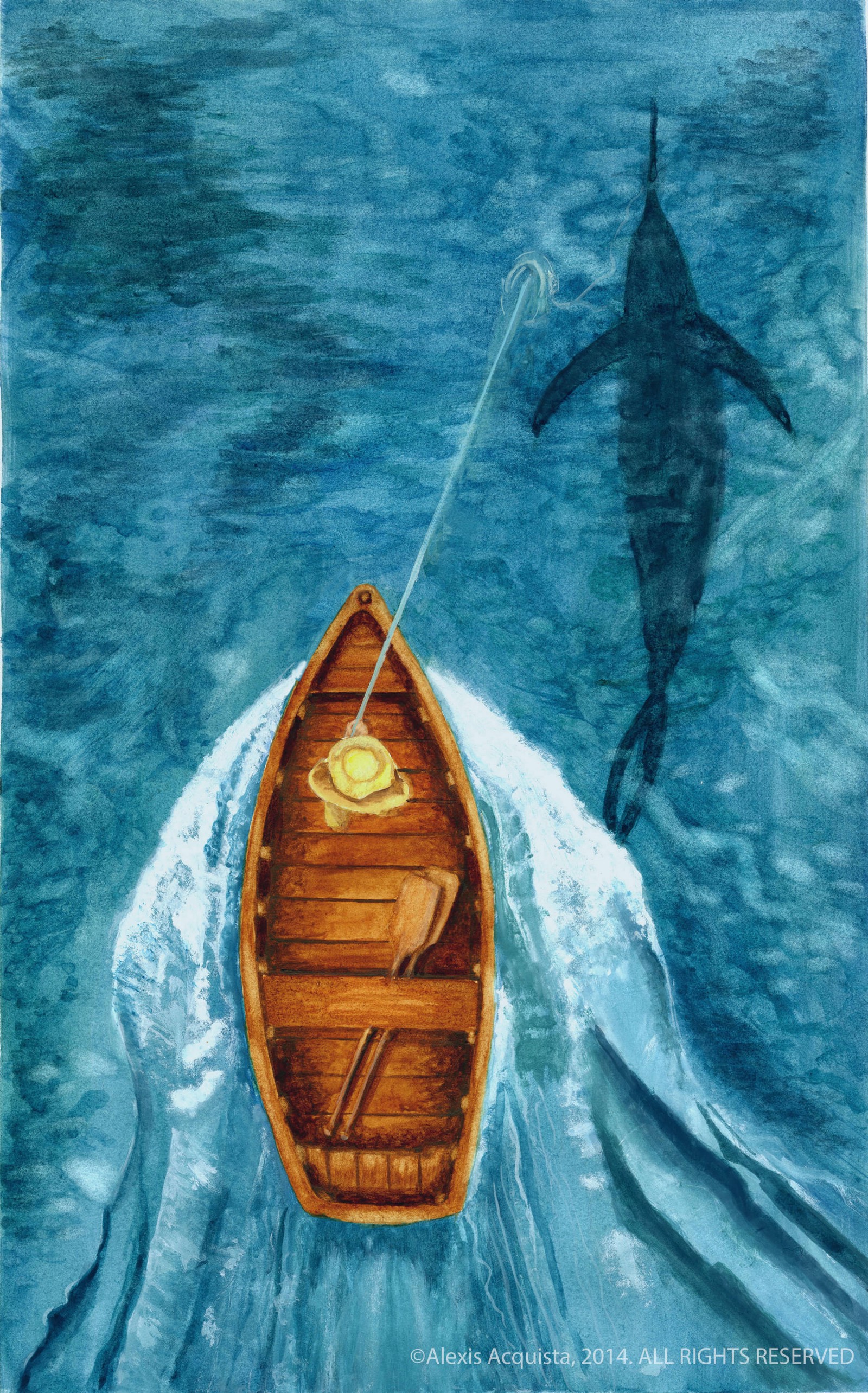 1600x2568 On Ernest Hemingway's The Old Man And The Sea - Man And The Sea Painting