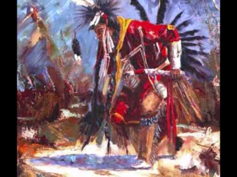 480x360 Native American - Man And Woman Dancing In The Rain Painting