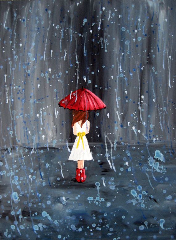 570x775 Red Umbrella Umbrellas Rain, Red Umbrella And Dancing - Man And Woman Dancing In The Rain Painting