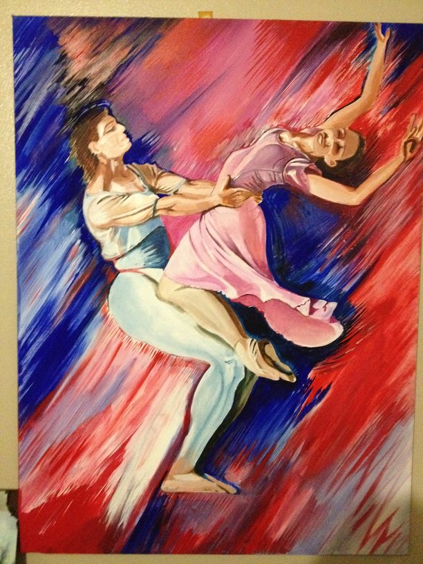 612x816 Man And Woman Dancing - Man And Woman Dancing Painting