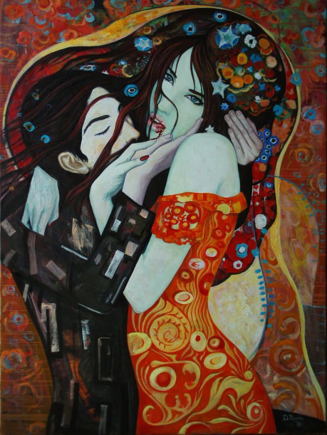 643x855 The 7 Best Random Awesomeness Art Images Oil - Man And Woman Kissing Painting