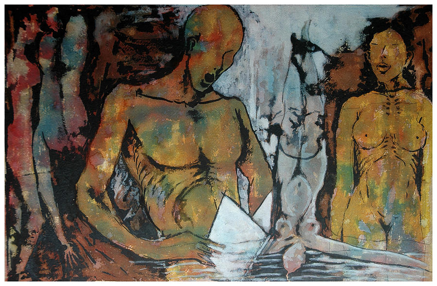 900x589 Man And Woman Painting By Sooraj Kannan - Man And Woman Painting