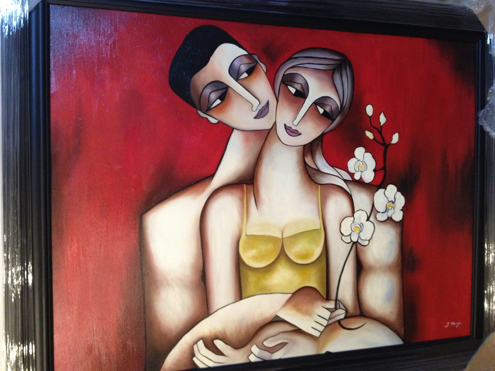 1632x1224 Oil Painting With Frame - Man And Woman Painting
