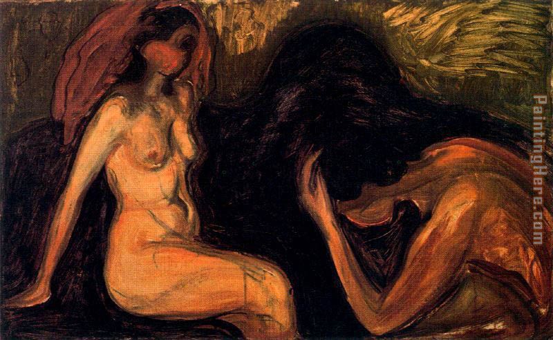 800x492 Edvard Munch Man And Woman Painting Anysize 50% Off - Man And Woman Painting
