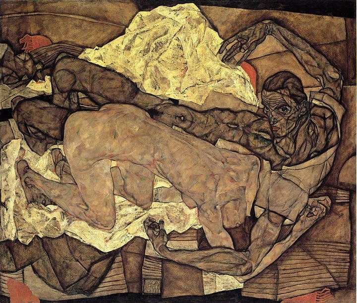 720x612 Egon Schiele Lovers Man And Woman Painting Best Paintings For Sale - Man And Woman Painting