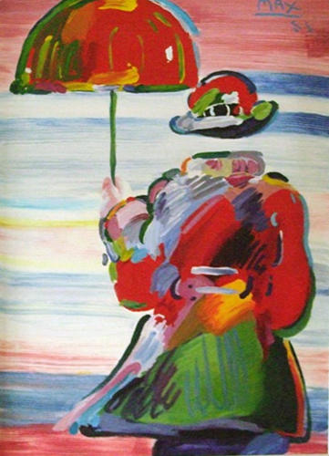 361x500 Zaidan Art - Man And Woman Under Umbrella Painting
