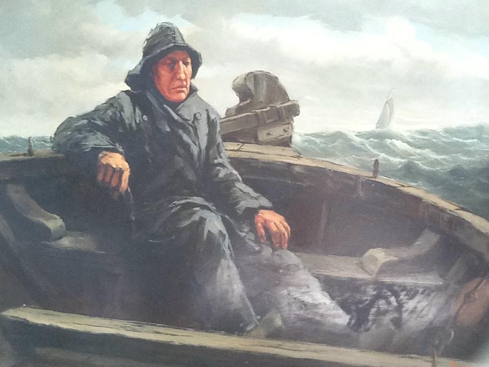 960x720 Jacobus Franciscus Brugman (1830 98) (Netherlands) Man - Man At Sea Painting