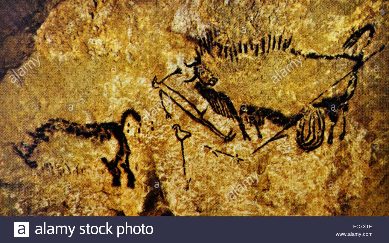 1300x812 Detail Of A Cave Painting - Man Cave Painting