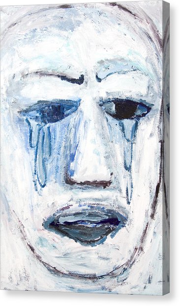 366x622 Crying Man Painting By Kazuya Akimoto - Man Crying Painting