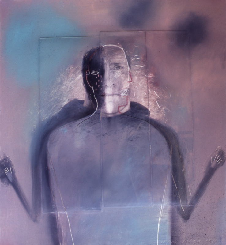 738x800 Holly Roberts One Painting - Man Crying Painting