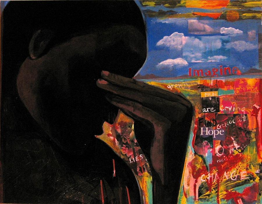 900x700 Crying Man Change Painting By Joyce Owens - Man Crying Painting