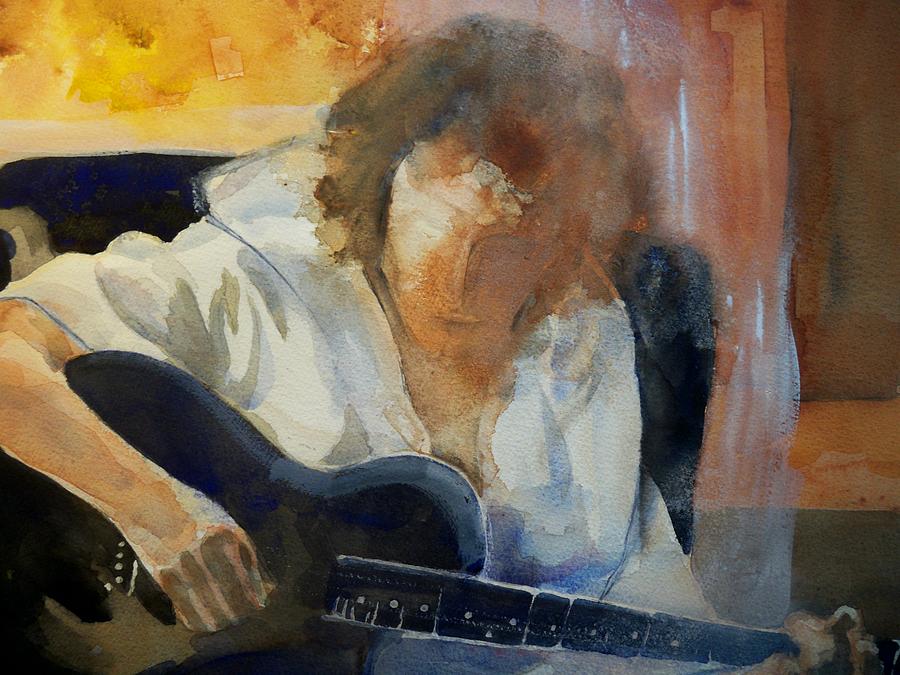 900x675 Guitar Man Painting By Lauren Lamb - Man Guitar Painting