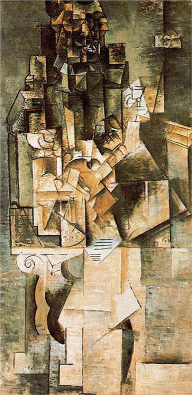 389x800 Man With A Guitar, 1911 By Pablo Picasso - Man Guitar Painting