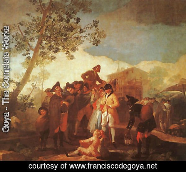 600x555 Goya - Man Guitar Painting