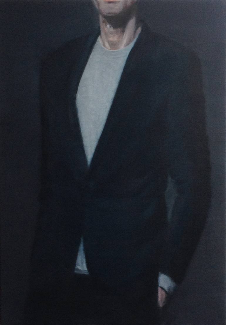 770x1106 Saatchi Art Suit Painting By Andrea Radai - Man In Suit Painting