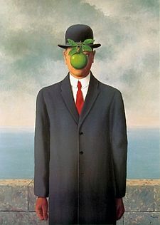 225x316 The Son Of Man - Man In Suit Painting