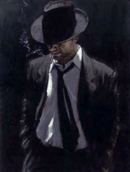 262x346 Man In Black Suit Iii - Man In Suit Painting