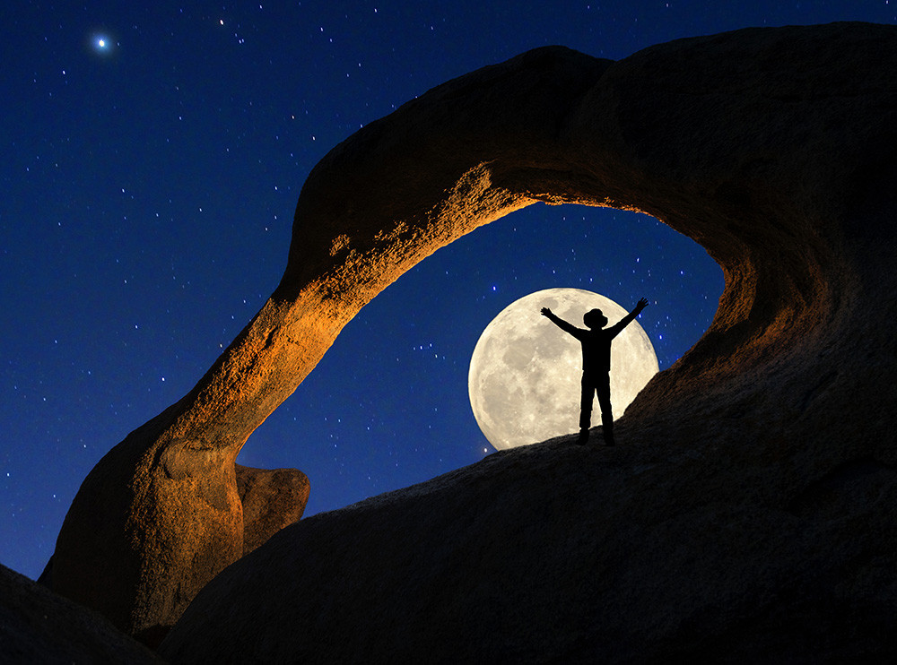 1000x742 Man In The Moon Moonipulations - Man In The Moon Painting