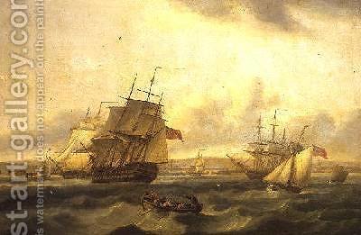 400x261 Man O War And Other Shipping - Man O War Painting