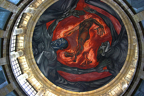 500x333 Man Of Fire, (Jose Clemente Orozco) Adriana - Man Of Fire Painting