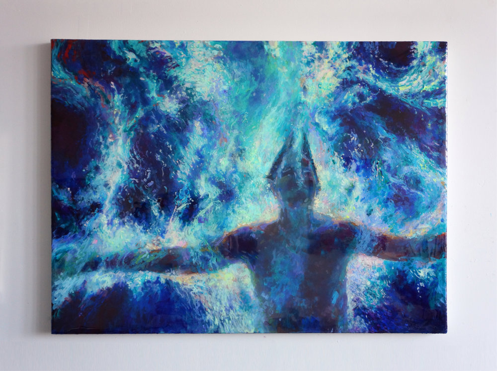 1000x747 Man Of Fire Scout Cuomo - Man Of Fire Painting