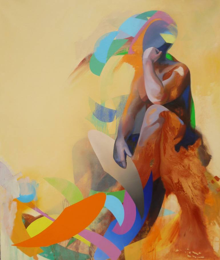 770x910 Saatchi Art Mr.money (Man On Fire) Painting By Cristina - Man Of Fire Painting