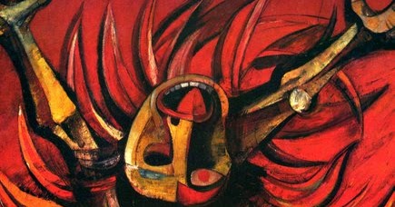 435x228 Strawberige Colour Intensity, Anxiety Amp Anger - Man Of Fire Painting