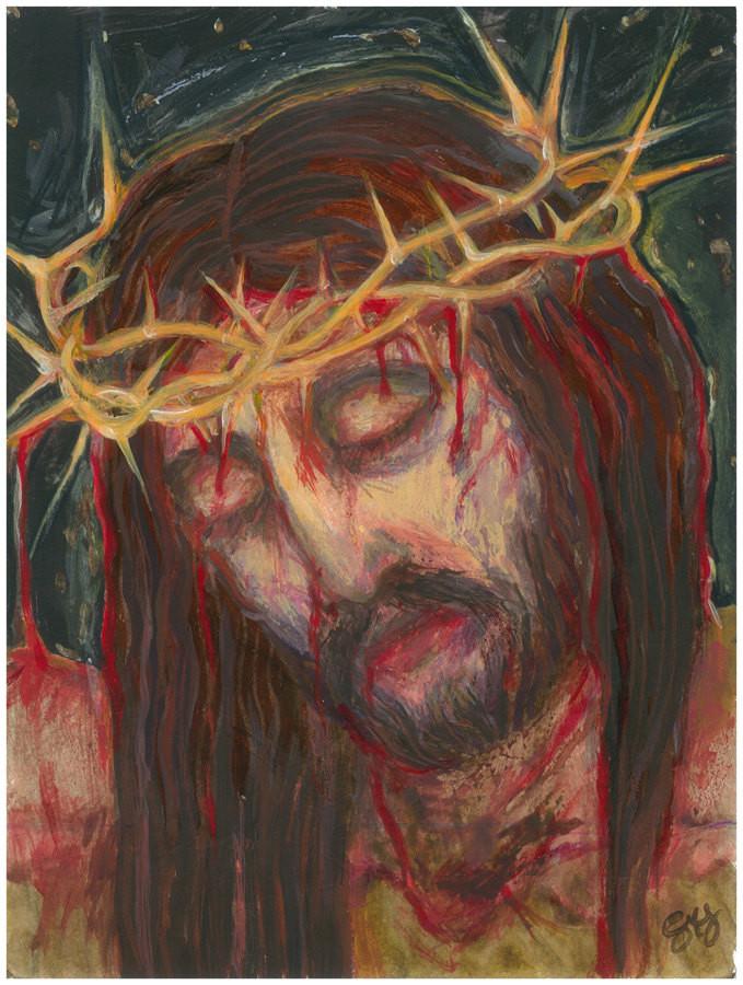 679x900 Man Of Sorrows Painting Catholic Art And Jewelry - Man Of Sorrows Painting