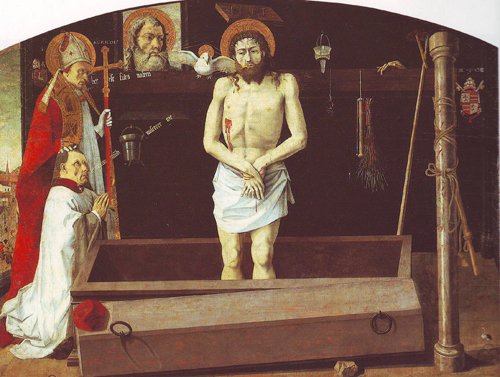 500x377 The Man Sorrows Standing In The Bomb Painting School - Man Of Sorrows Painting
