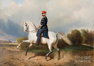 300x212 Man Riding Horse Paintings - Man On Horse Painting
