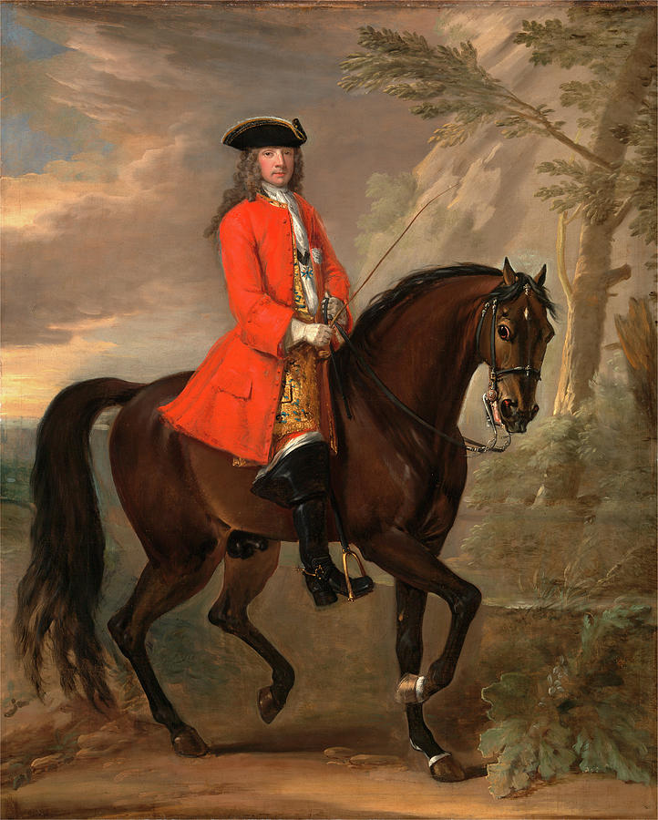722x900 Portrait Of A Man On Horseback An Unknown Man On Horseback - Man On Horse Painting