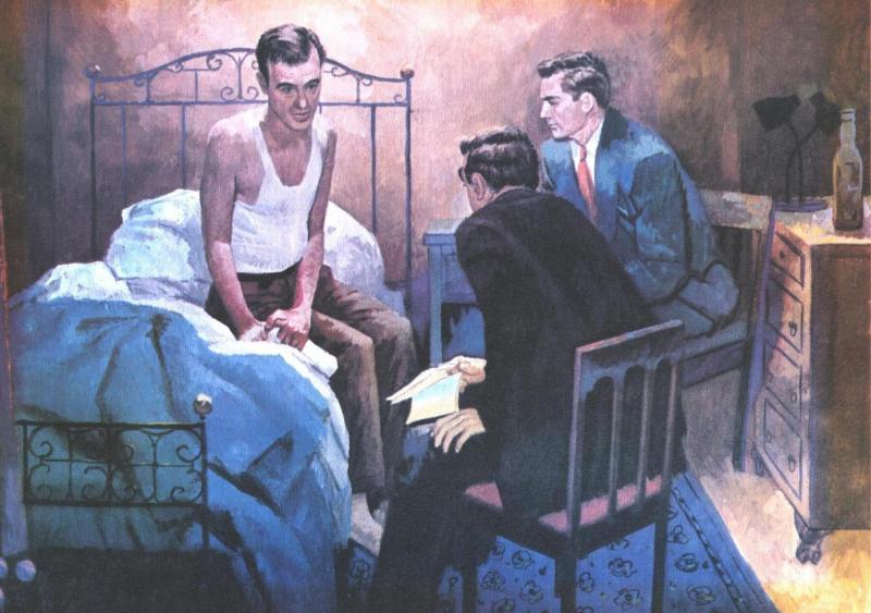 800x563 Snake River Hospitals And Institutions Committee - Man On The Bed Painting