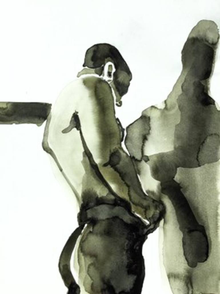 770x1027 Saatchi Art Man Shadow By Vyse Painting By Richard Vyse - Man Painting