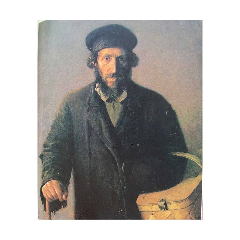 800x800 An Old Man With A Basket By Yehuda Pen - Man Painting