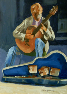 229x320 My Painting Every Day - Man Playing Guitar Painting