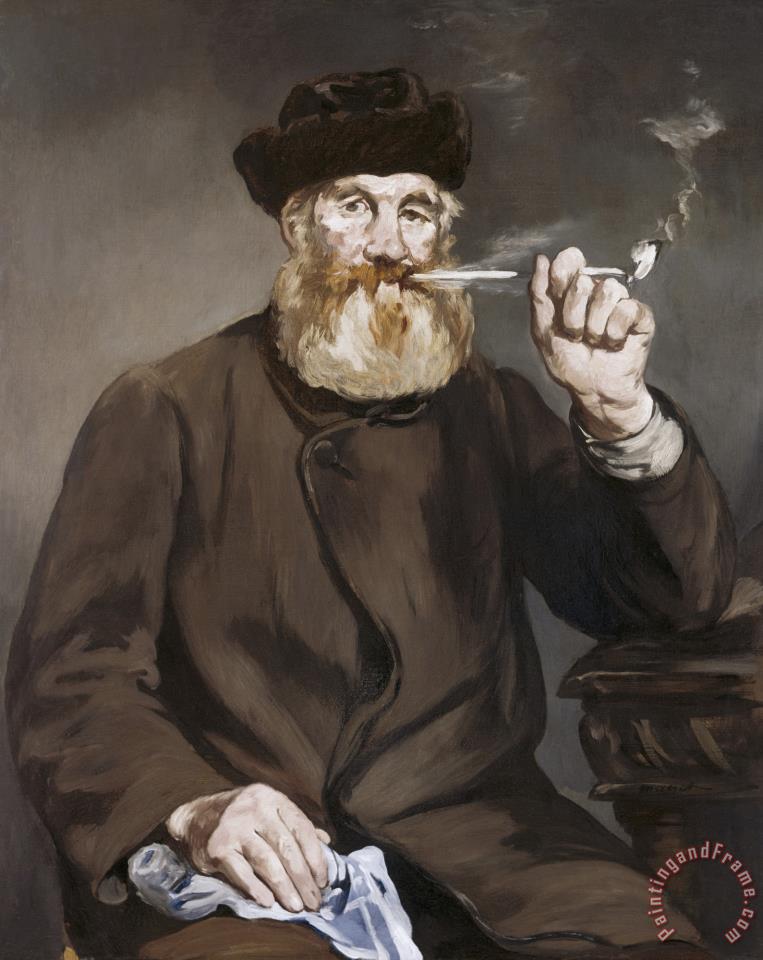 763x960 Edouard Manet Man Smoking A Pipe Painting - Man Smoking Pipe Painting