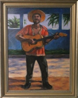 Man With Guitar Painting