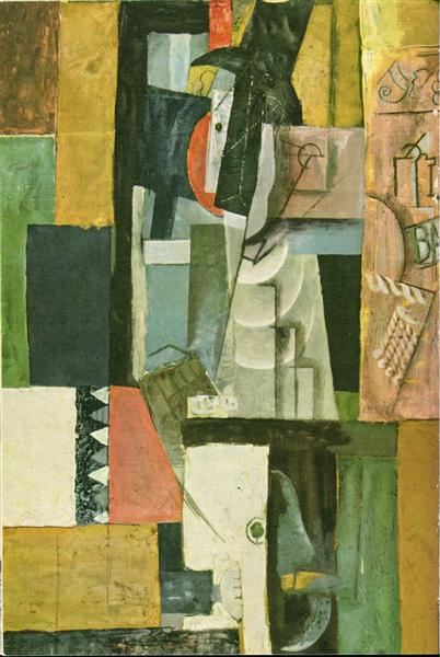 402x600 Man With Guitar, 1913 - Man With Guitar Painting